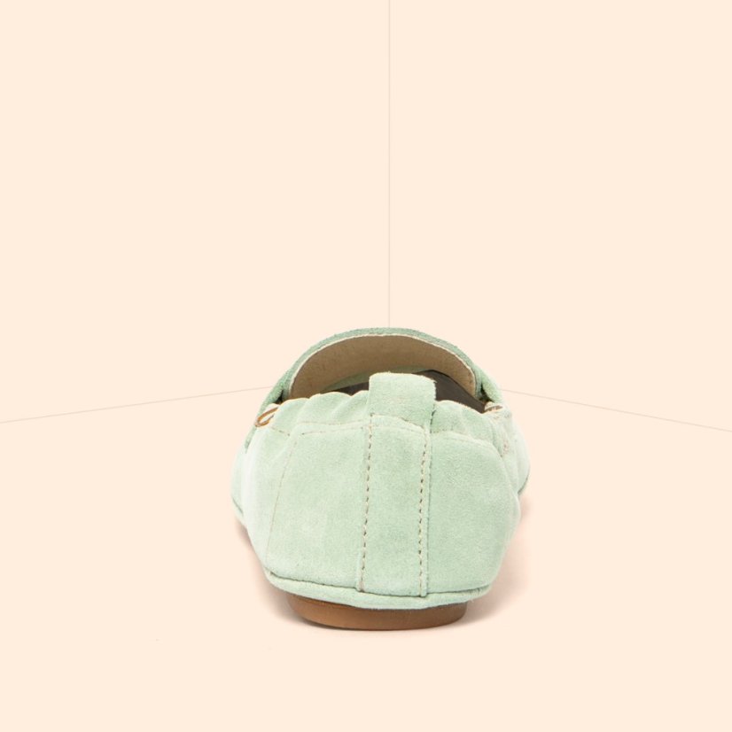 Barefoot mokasíny sandály ESSENCE#N5822S SILK SUEDE MENTA/ ESSENCE