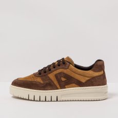 Skate sneakery#1777S SILK SUEDE TOFFEE-CHOCOLATE/BELLEVILLE