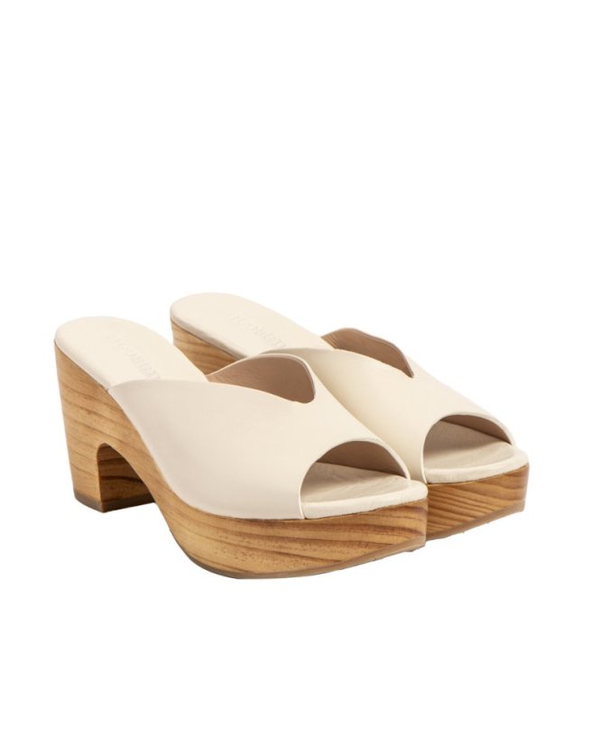 Elegantní dámské pantofle#S3274 NAPPA CREAM/ ST.LAURENT SANDAL