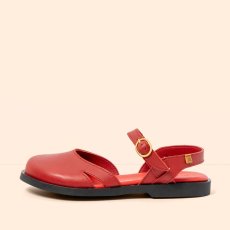 Sandály s uzavřenou špičkou ARENISCA#N5874 SOFT NAPPA ROSSO/ ARENISCA