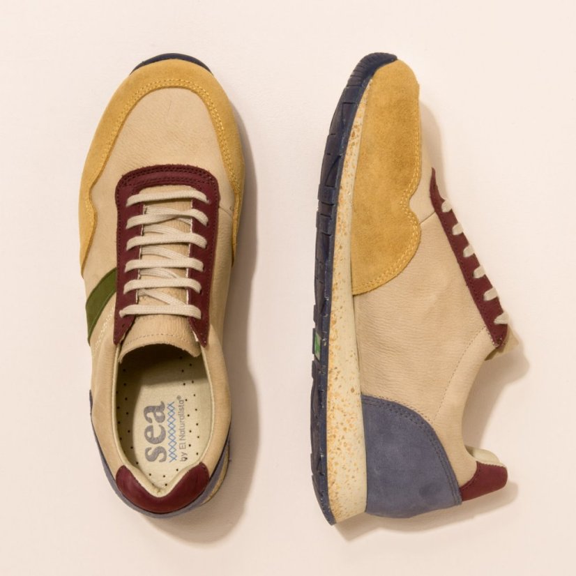 Klasické tenisky Sea Project#NSP02 MULTI LEATHER MULTI CAMEL/ SEA PROJECT