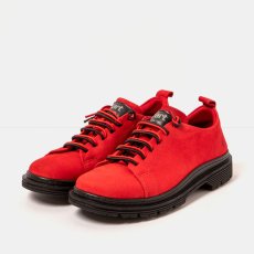 Unisex šněrovací polobotky BIRMINGHAM#1897 NOBUCK RED/ BIRMINGHAM