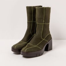 Kozačky s podpatkem#1659 NOBUCK KAKI/SOFIA