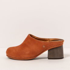 Pantofle na podpatku#1879 NOBUCK DARK ORANGE/ I WISH