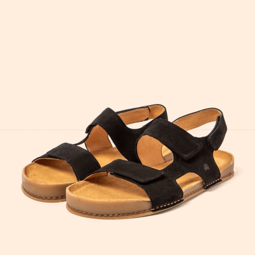 Barefoot sandály HORIZON#N6003 NOBUCK BLACK / HORIZON