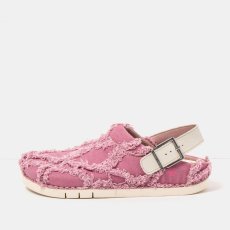 Unisex riflové pantofle KASSEL#2024S JEANS PINK-CREAM / KASSEL