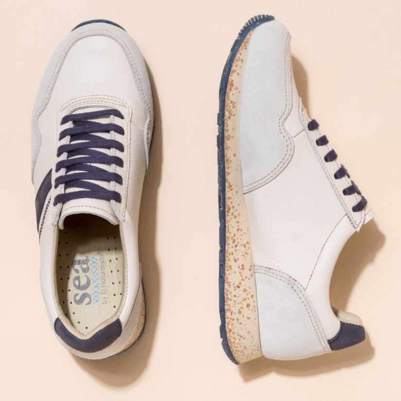 Klasické tenisky Sea Project#NSP02 MULTI LEATHER WHITE-OCEAN/ SEA PROJECT