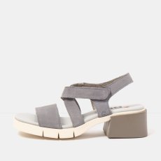 Dámské sandály na podpatku VARSOVIA#2062 NOBUCK DENIM / VARSOVIA
