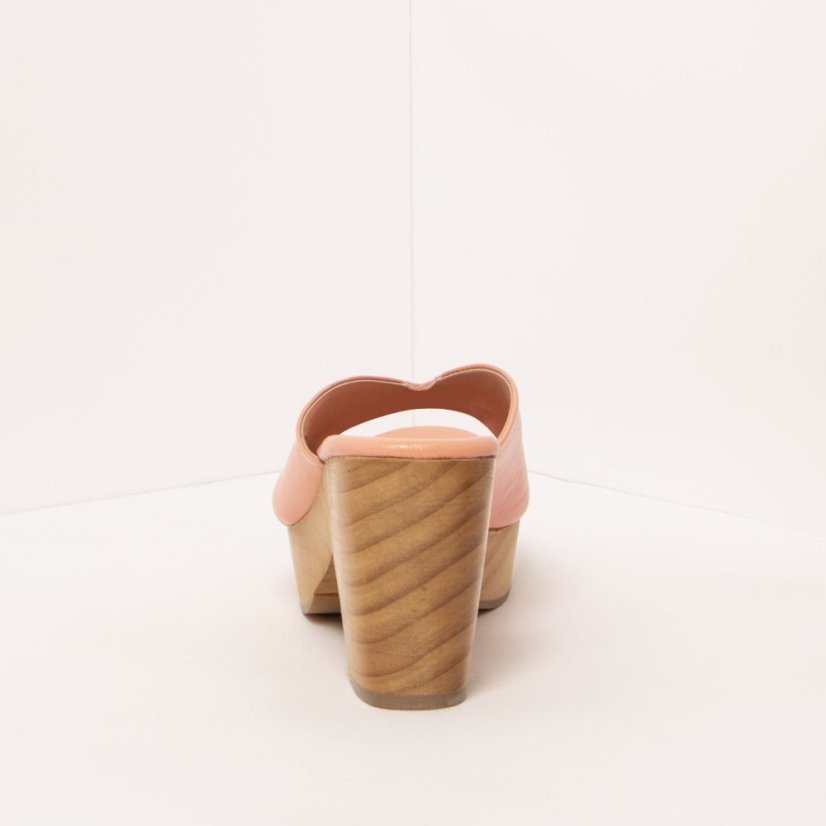 Elegantní dámské pantofle#S3274 NAPPA PEACH PINK/ ST.LAURENT SANDAL