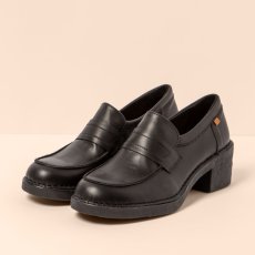 Semišové mokasíny s podpatkem#N5667S SOFT NAPPA BLACK / TICINO Semišové mokasíny s podpatkem#N5667S SOFT NAPPA BLACK / TICINO