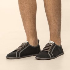 Veganské barefootové tenisky#N5674T RECYCLED COTTON BLACK/ BARE