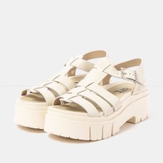 Dámské sandály na platformě LEEDS#2042 NAPPA SHINNY CREAM / LEEDS