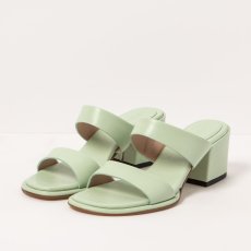 Luxusní pantofle s podpatkem#S3174 NAPPA PASTEL GREEN/ FABER