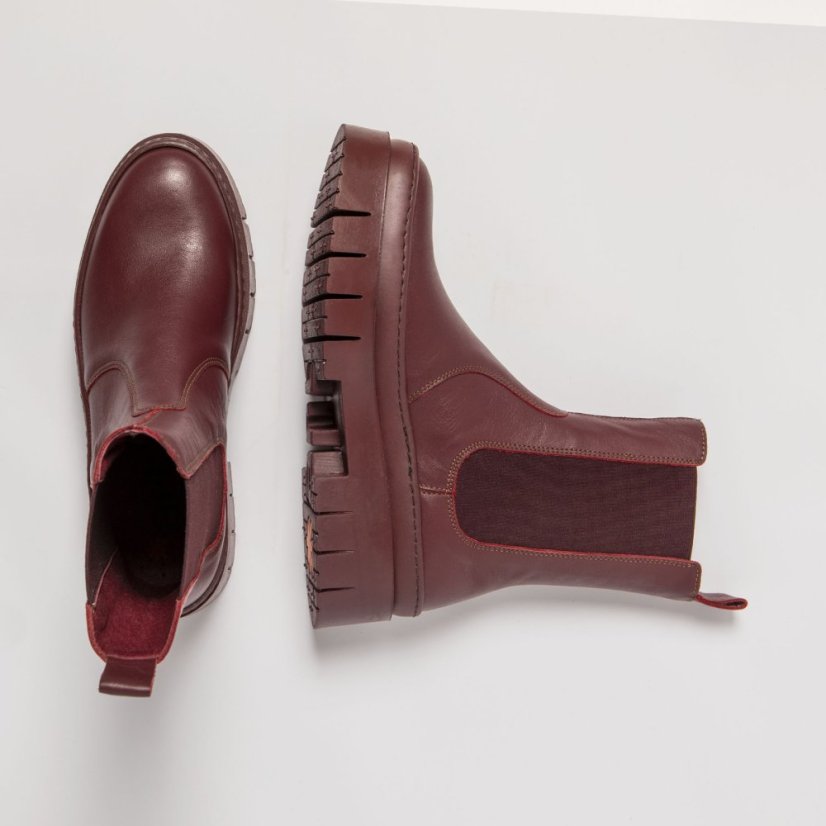 Chelsea boty#1954 NAPPA BURDEOS/AMBERES