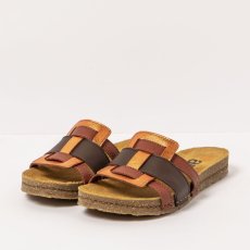 Dámské pantofle CRETA#0259 NAPPA MULTI BROWN