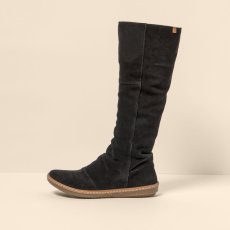 Vysoké kozačky#N5313 SILK SUEDE BLACK /CORAL