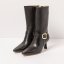 Luxusní dámské kozačky#S3197 NAPPA BLACK/ VILANA