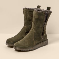 Polokozačky s kožíškem#N5633 SILK SUEDE FOREST / FELSEN