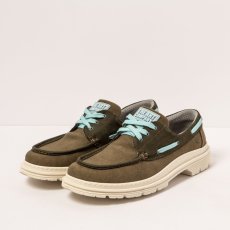 Designové polobotky#1901 NOBUCK-CANVAS KAKI/ BIRMINGHAM