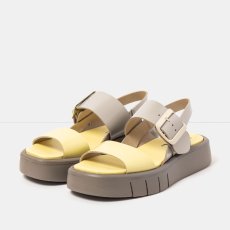 Dámské sandály na platformě MALAGA#1857 MULTI CINDER-PALE YELLOW/ MALAGA