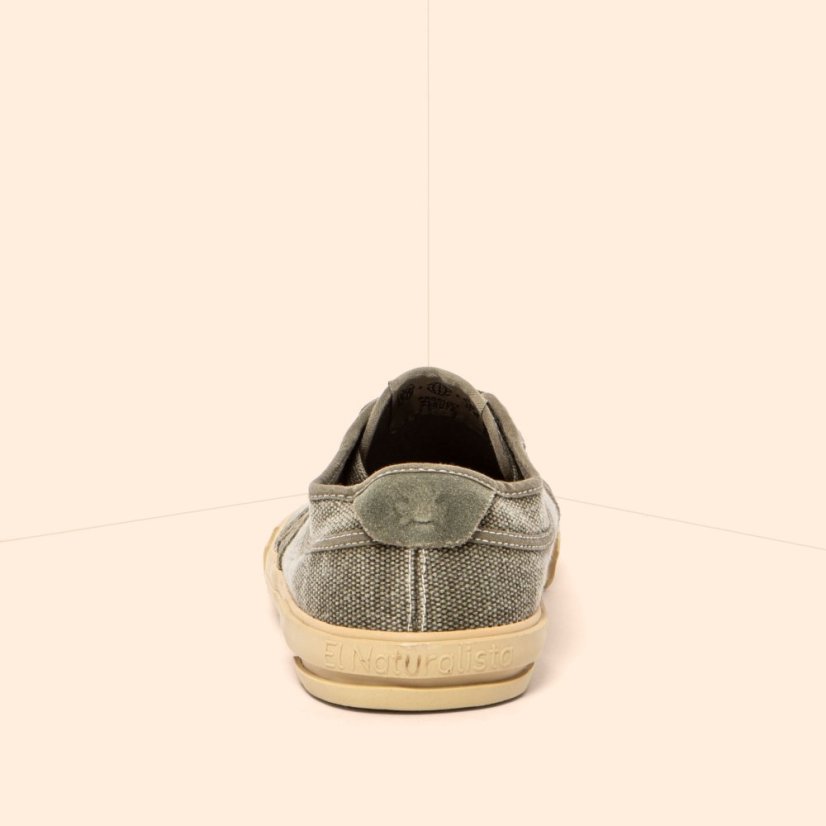 Barefoot plátěné tenisky TEKO#N5953 WASHED COTTON KAKI/TEKO