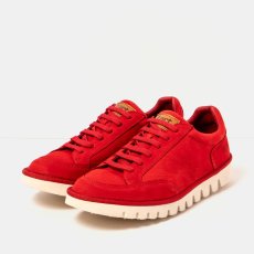 Kožené polobotky#1595 NOBUCK RED/ONTARIO