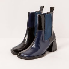 Chelsea kotníkové boty#1707 NAPPA SHINNY NAVY-BLACK/ VERONA Chelsea kotníkové boty#1707 NAPPA SHINNY NAVY-BLACK/ VERONA