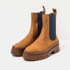 Chelsea boty#1954 NOBUCK KARAMEL-COBALTO/AMBERES