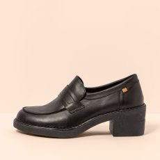 Semišové mokasíny s podpatkem#N5667S SOFT NAPPA BLACK / TICINO Semišové mokasíny s podpatkem#N5667S SOFT NAPPA BLACK / TICINO