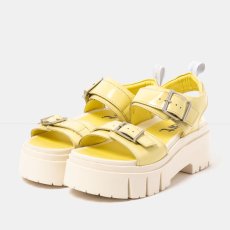 Dámské sandály na platformě LEEDS#2041 NAPPA SHINNY PALE YELLOW / LEEDS