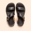 Dámské kožené sandály ARENISCA#N5887 SOFT NAPPA BLACK/ ARENISCA