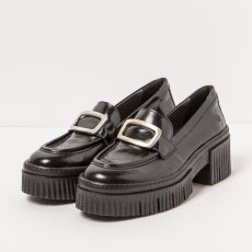 Mokasíny na podpadku#1372 NAPPA SHINNY BLACK/YORK