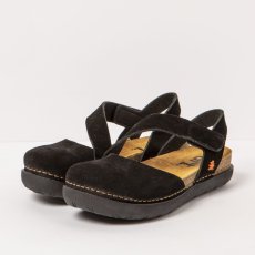 Sandály#1712S SILK SUEDE BLACK/ RHODES