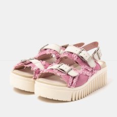 Dámské riflové sandály BRIGHTON#1677S JEANS PINK-CREAM/BRIGHTON