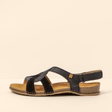 Elegantní dámské sandály PANGLAO#N5819 WAX NAPPA-SILK BLACK /PANGLAO