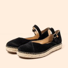 Espadrilky Mary Jane#N679 SILK SUEDE BLACK / CAMPOS