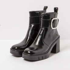 Designové kotníkové boty#1979 NAPPA SHINNY BLACK/BERNA Designové kotníkové boty#1979 NAPPA SHINNY BLACK/BERNA