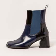 Chelsea kotníkové boty#1707 NAPPA SHINNY NAVY-BLACK/ VERONA Chelsea kotníkové boty#1707 NAPPA SHINNY NAVY-BLACK/ VERONA