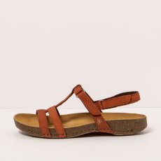 Dámské sandály#0946 NOBUCK DARK ORANGE/ I BREATHE
