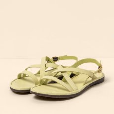 Dámské kožené sandály#N5694 SOFT NAPPA LIME / TULIP
