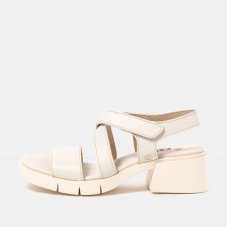 Dámské sandály na podpatku VARSOVIA#2062 NAPPA CREAM / VARSOVIA