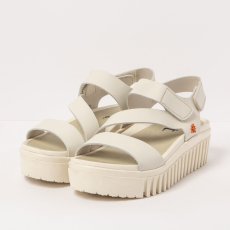 Dámské sandály na platformě BRIGHTON#1573 NAPPA CREAM/BRIGHTON