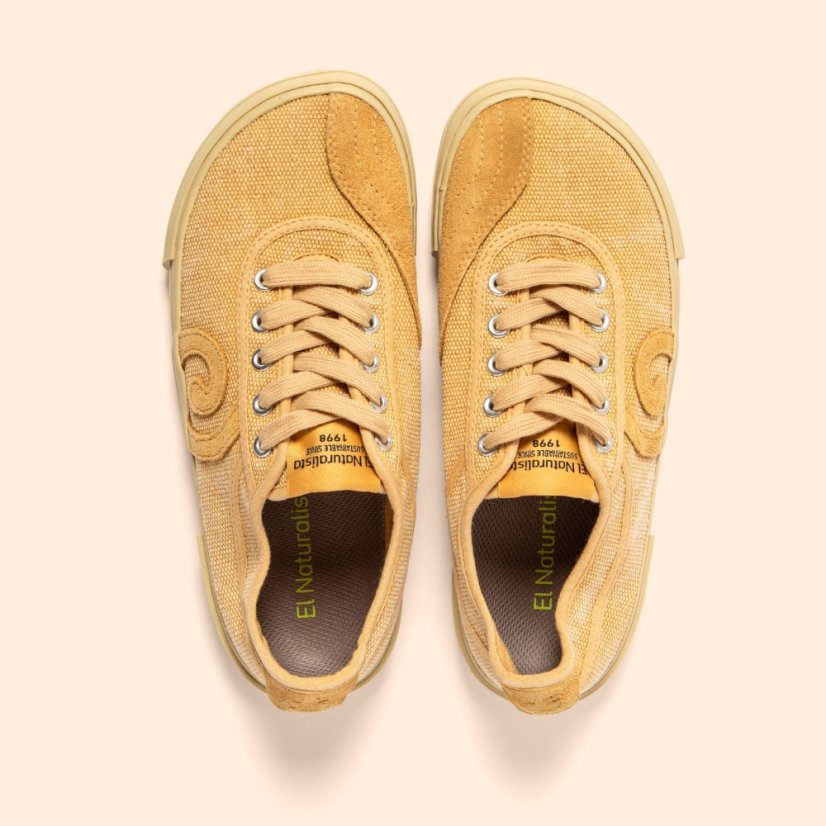 Barefoot plátěné tenisky TEKO#N5953 WASHED COTTON HONEY/TEKO