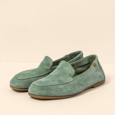 Dámské mokasíny#N5509 SILK SUEDE JADE / CROCHÉ