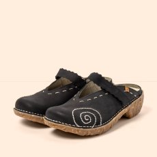 Dámské pantofle dřeváky#NG96 PLEASANT BLACK / YGGDRASIL