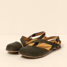 Sandály s uzavřenou špičkou PANGLAO#N5813 NOBUCK LAVADO KAKI/PANGLAO