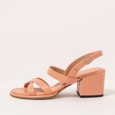 Luxusní sandály s podpatkem#S3173 NAPPA PEACH PINK/ FABER