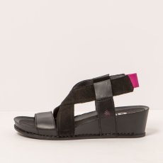 Designové sandály na klínku#1944 MULTI TOTAL BLACK/ I IMAGINE