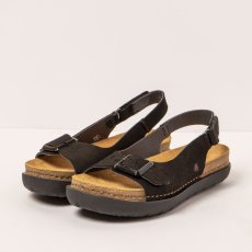 Sandály#1719 NOBUCK BLACK /RHODES