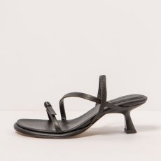 Designové sandály na podpatku#S3167 CRISTAL BLACK/ GODELLO